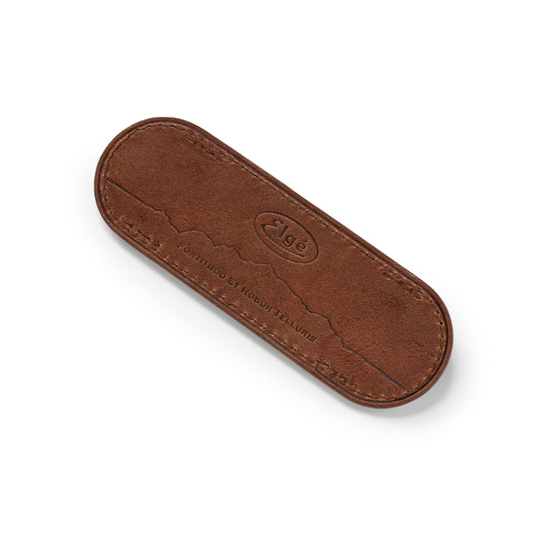 PLAQUE PROTECTION « BUND » CUIR MARRON