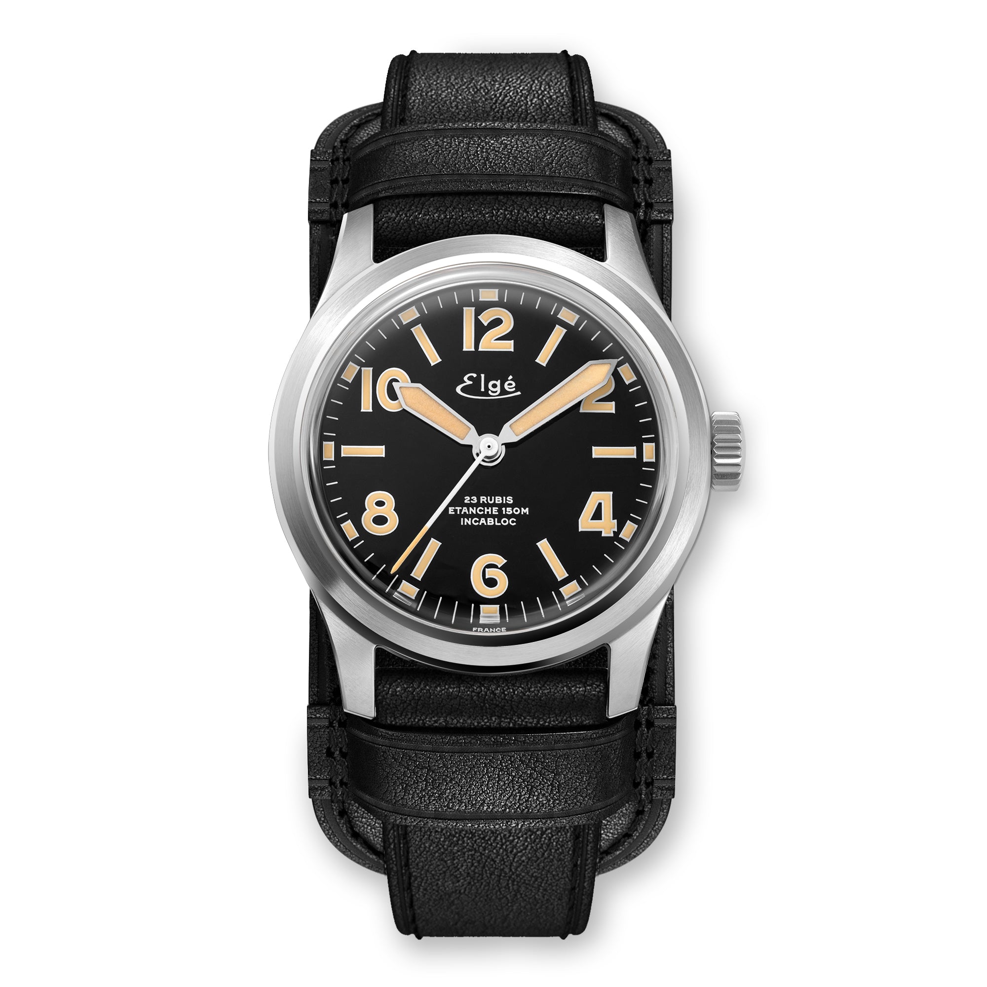 Chamonix Automatic Watch - Black Leather Strap
