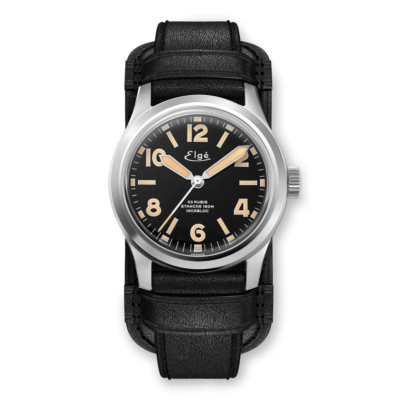 MONTRE AUTOMATIQUE CHAMONIX - BRACELET CUIR NOIR