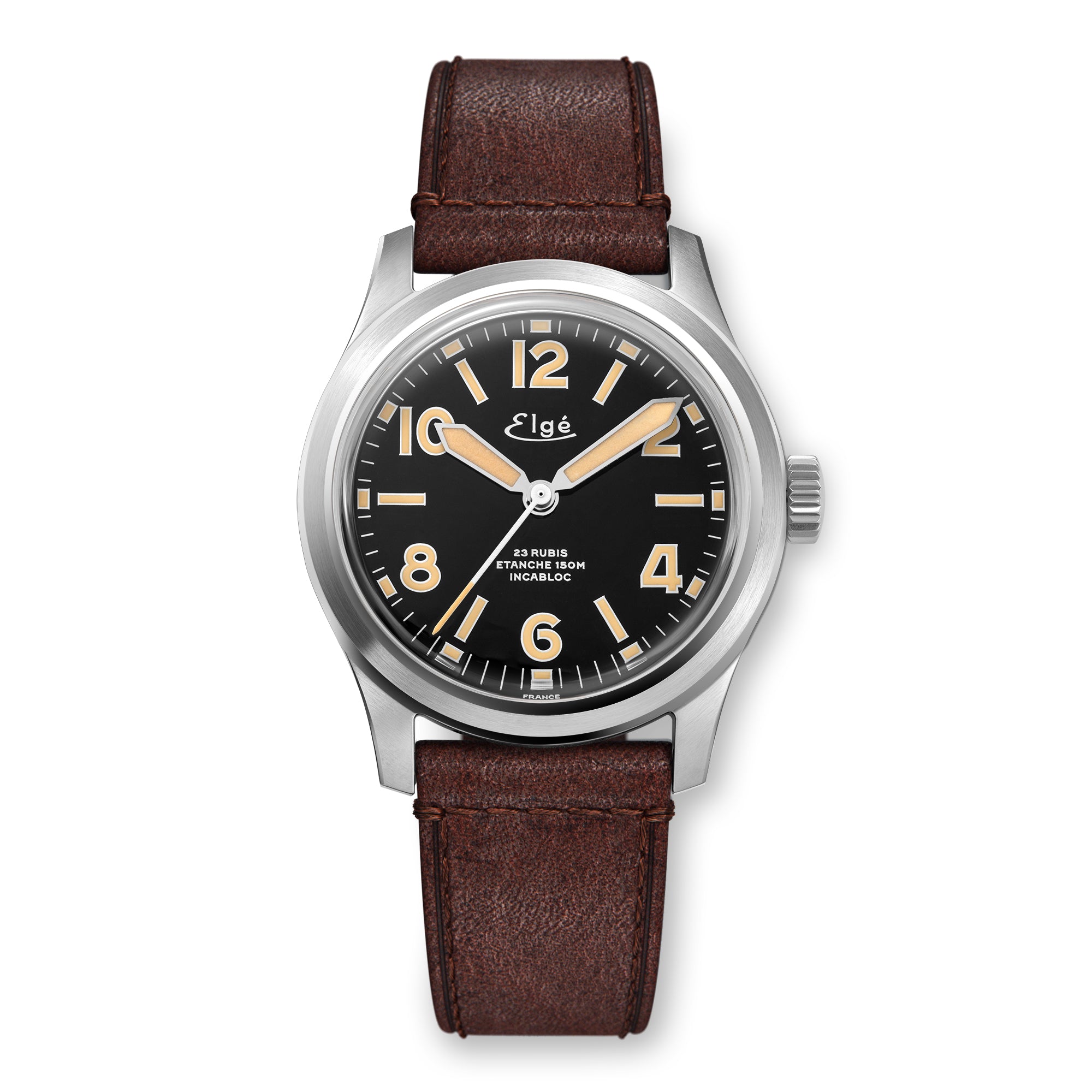 MONTRE AUTOMATIQUE CHAMONIX - BRACELET CUIR MARRON