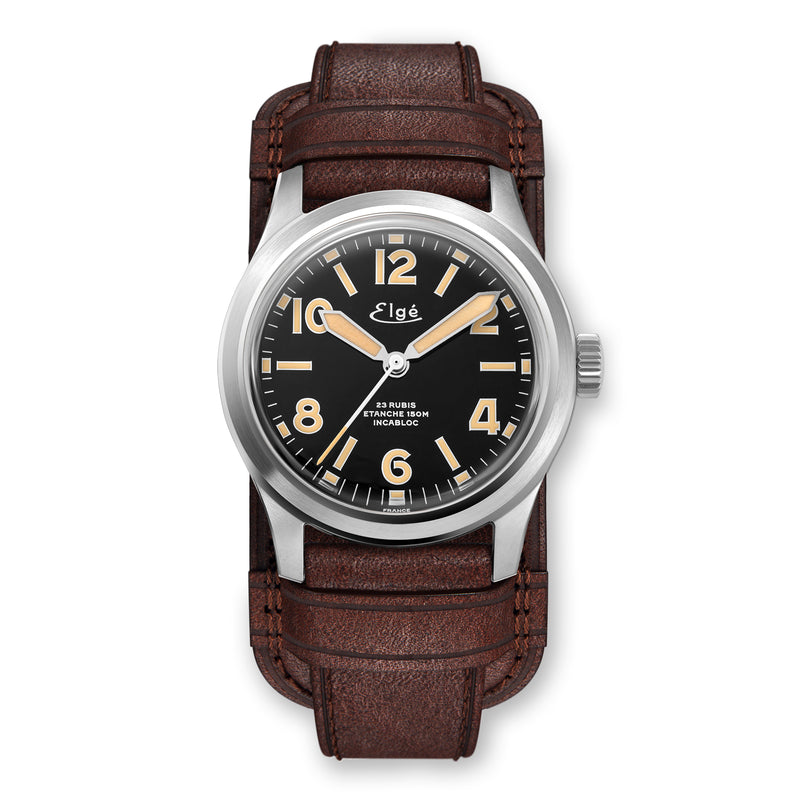MONTRE AUTOMATIQUE CHAMONIX - BRACELET CUIR MARRON