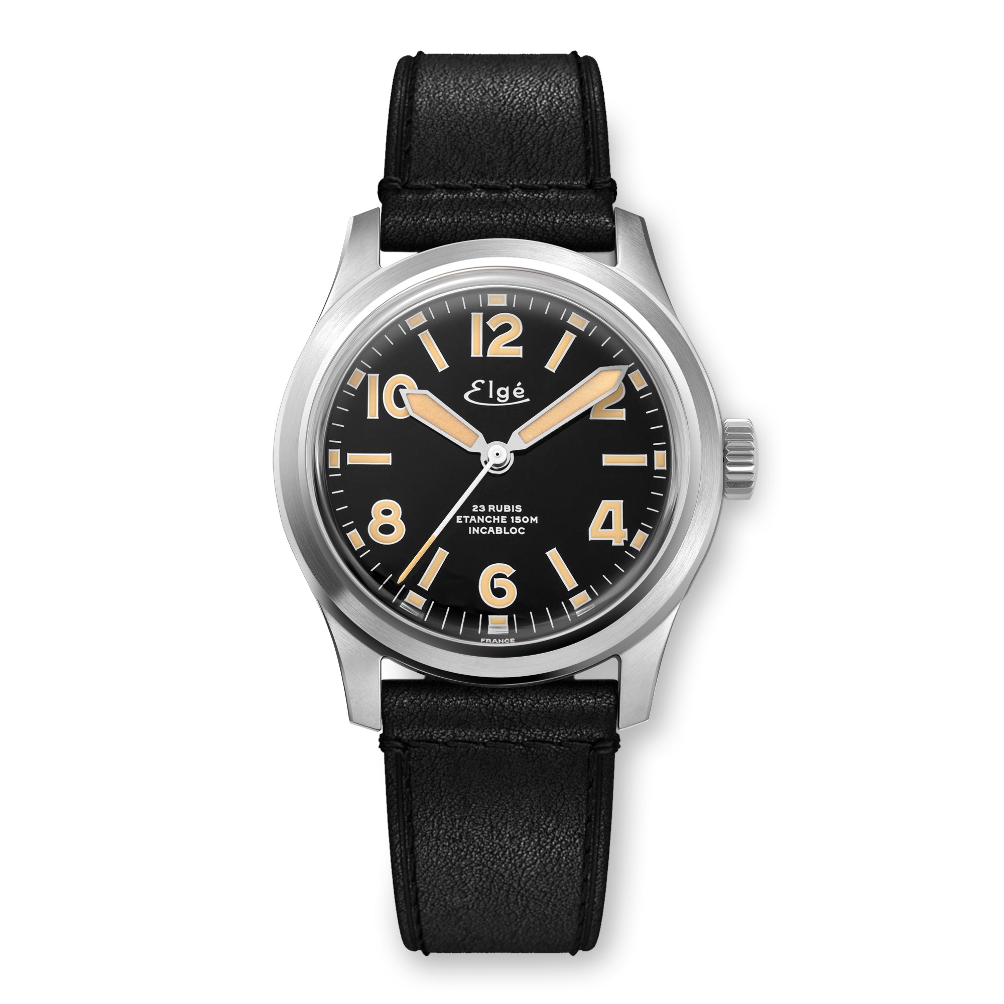 Chamonix Automatic Watch - Black Leather Strap