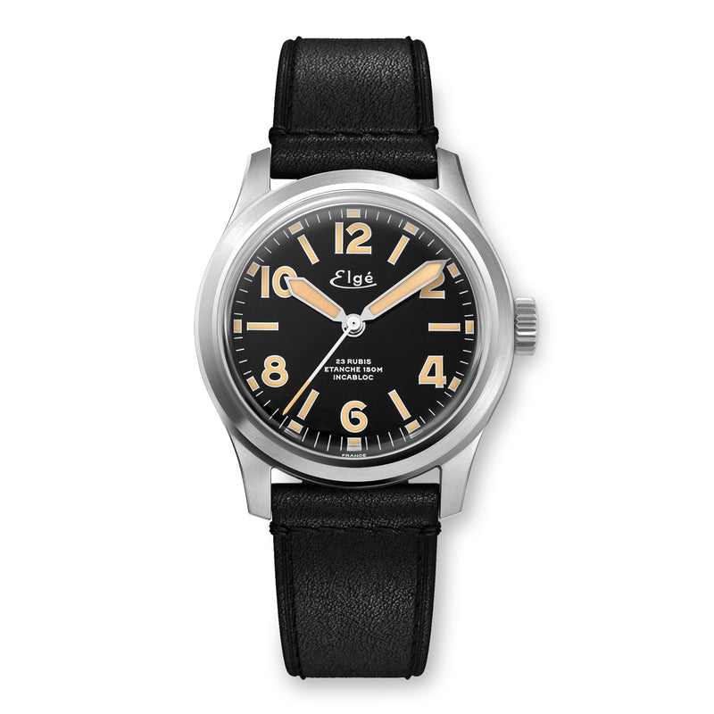 MONTRE AUTOMATIQUE CHAMONIX - BRACELET CUIR NOIR