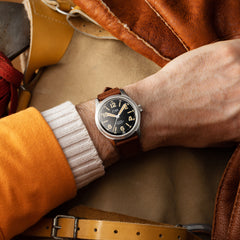 MONTRE AUTOMATIQUE CHAMONIX - BRACELET CUIR MARRON