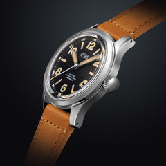 MONTRE AUTOMATIQUE CHAMONIX - BRACELET CUIR NATUREL - FOND TRANSPARENT