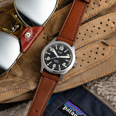 MONTRE AUTOMATIQUE CHAMONIX - BRACELET CUIR MARRON