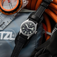 MONTRE AUTOMATIQUE CHAMONIX - BRACELET CUIR NOIR