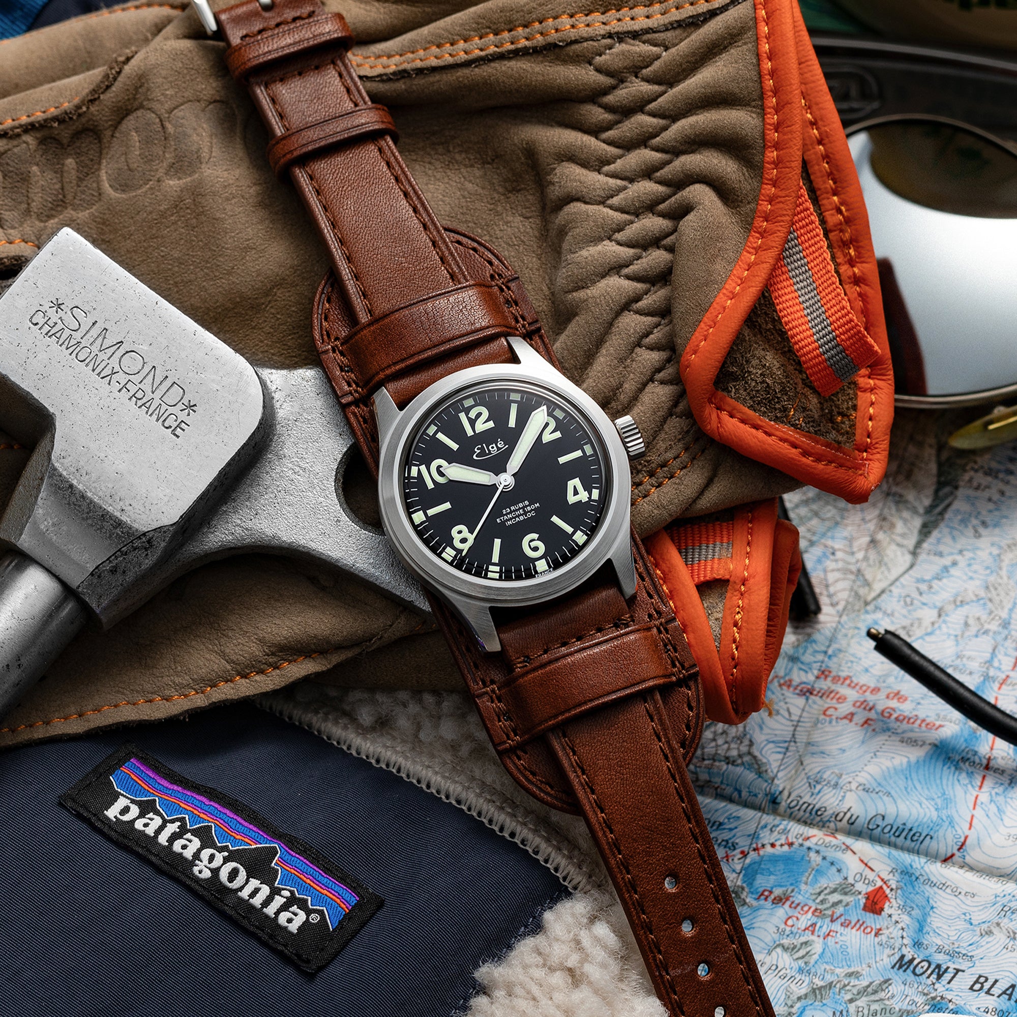 MONTRE AUTOMATIQUE CHAMONIX - BRACELET CUIR MARRON