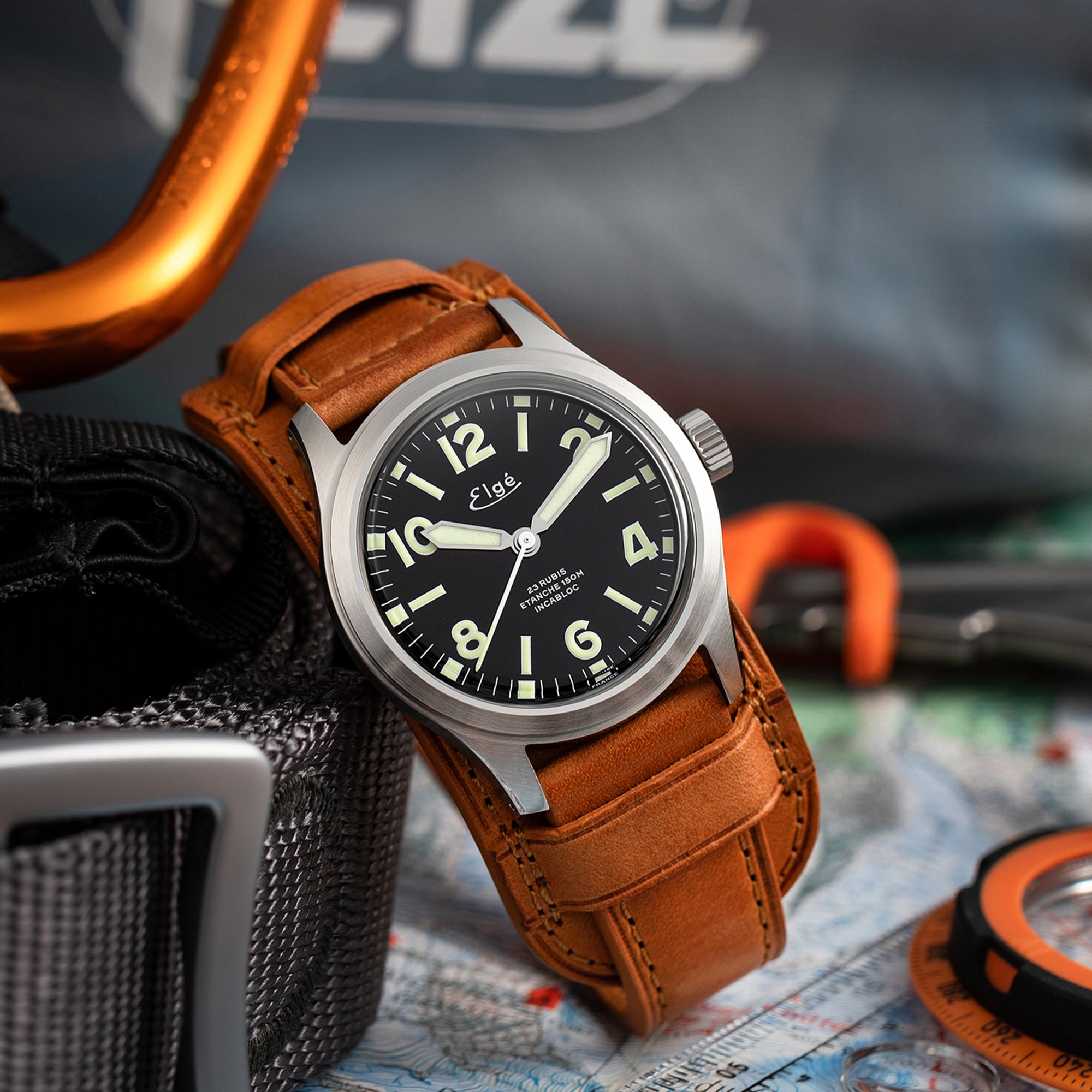CHAMONIX AUTOMATIC WATCH – NATURAL LEATHER STRAP