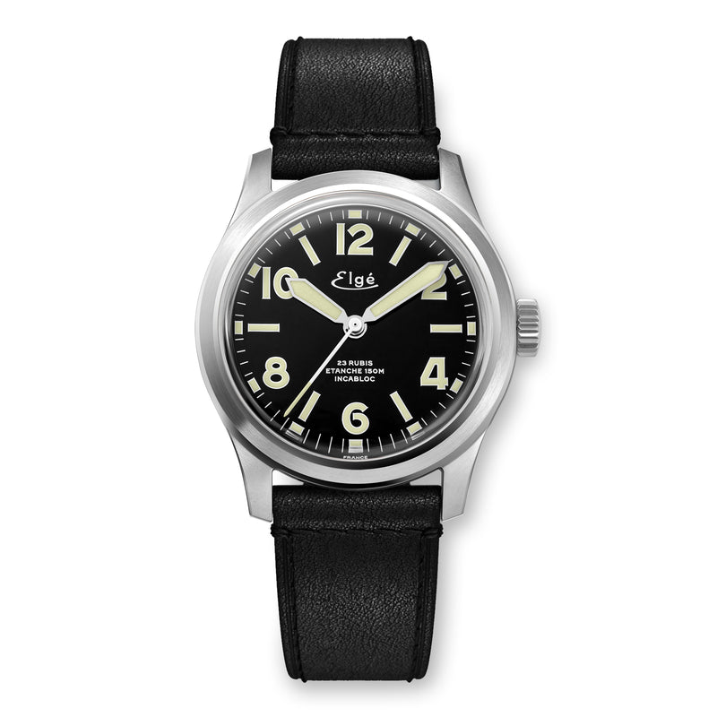 MONTRE AUTOMATIQUE CHAMONIX - BRACELET CUIR NOIR