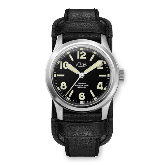 CHAMONIX AUTOMATIC WATCH - BLACK LEATHER STRAP