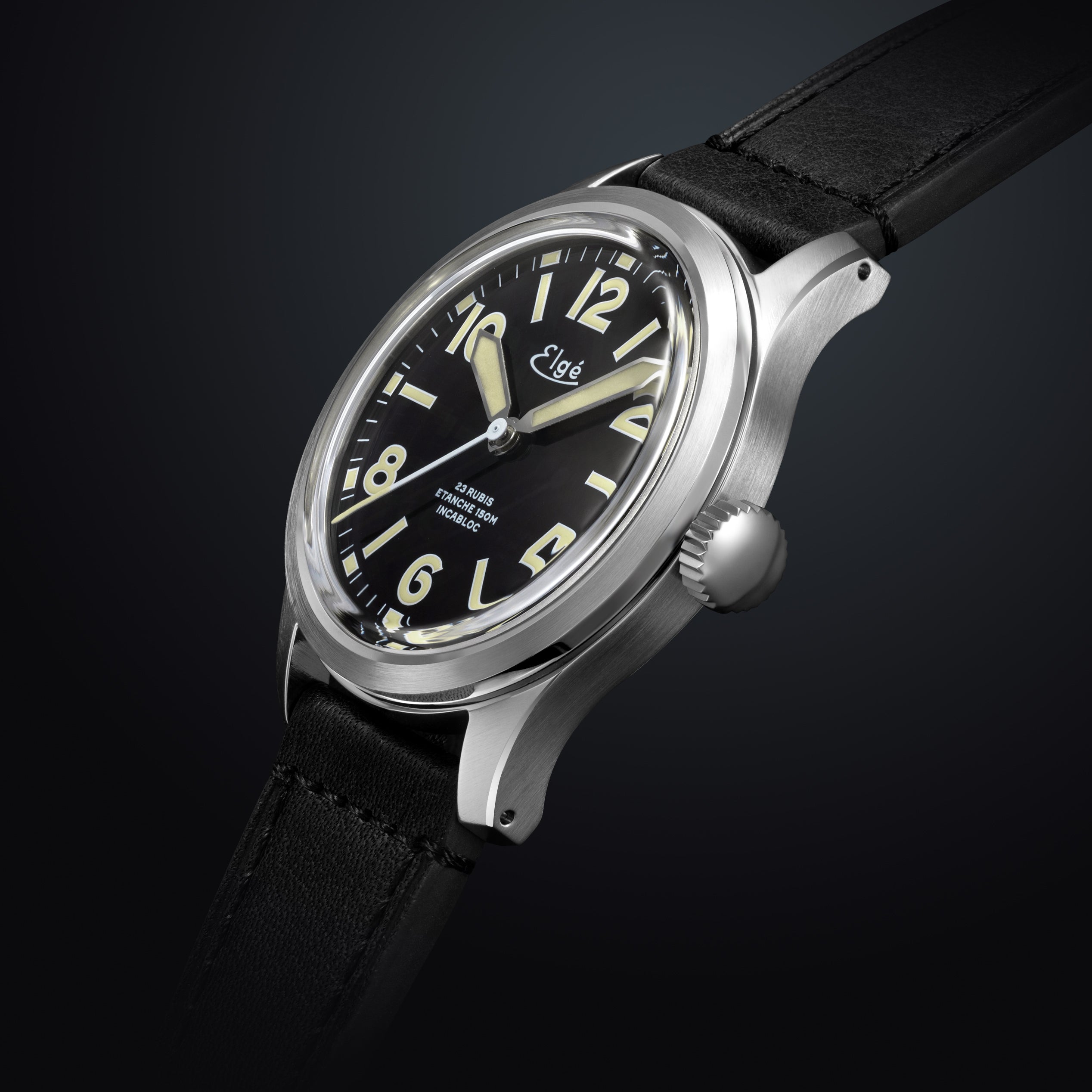 MONTRE AUTOMATIQUE CHAMONIX - BRACELET CUIR NOIR