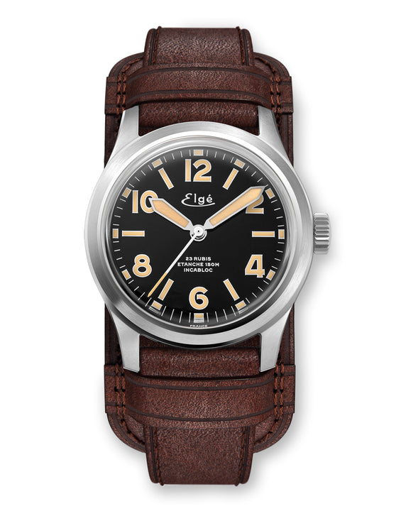 MONTRE AUTOMATIQUE CHAMONIX - BRACELET CUIR MARRON