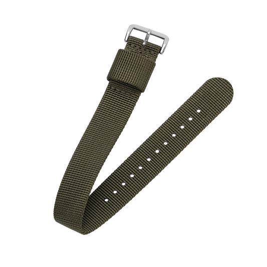 One-Piece Green Nylon Strap & Steel Buckle