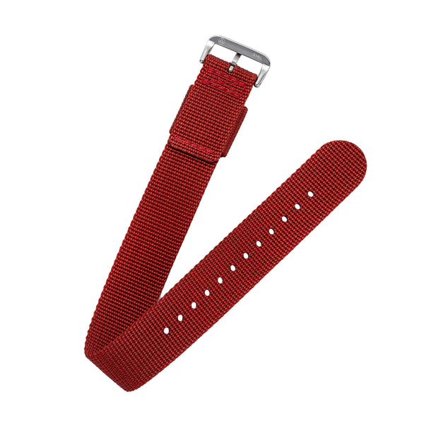 One-Piece Red Nylon Strap & Steel Buckle