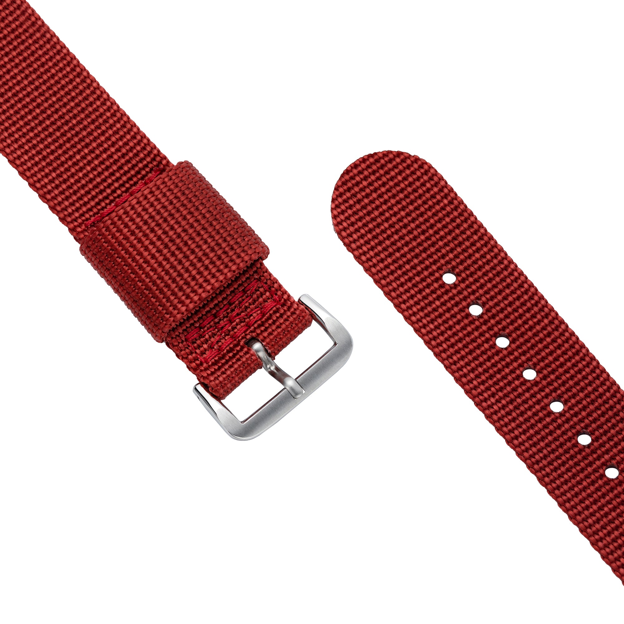 One-Piece Red Nylon Strap & Steel Buckle